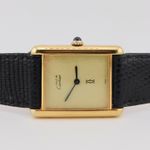 Cartier Tank Vermeil Tank Vermeil (1990) - Yellow dial 23 mm Silver case (3/5)