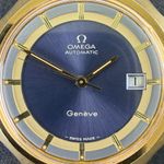 Omega Genève 166.121 (1973) - Blue dial 45 mm Gold/Steel case (8/8)
