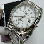 Rolex Datejust 41 126334 (2022) - White dial 41 mm White Gold case (1/8)