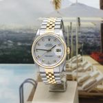 Rolex Datejust 36 16233 (2001) - Silver dial 36 mm Gold/Steel case (8/8)