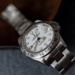 Rolex Explorer II 16570 (1999) - Wit wijzerplaat 40mm Staal (8/8)