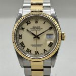 Rolex Datejust 36 16233 (1993) - Brown dial 36 mm Gold/Steel case (1/8)