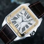 Cartier Santos 100 W20072X7 (2005) - White dial 41 mm Steel case (1/8)