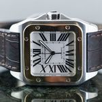 Cartier Santos 100 W20072X7 (2005) - White dial 41 mm Steel case (2/8)