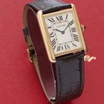 Cartier Tank Solo 3167 (2019) - Silver dial 27 mm Yellow Gold case (5/8)