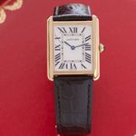 Cartier Tank Solo 3167 (2019) - Silver dial 27 mm Yellow Gold case (3/8)