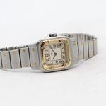 Cartier Santos Galbée 1057930 (1990) - Wit wijzerplaat 35mm Goud/Staal (7/8)