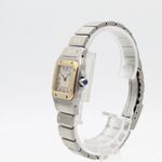 Cartier Santos Galbée 1057930 (1990) - Wit wijzerplaat 35mm Goud/Staal (3/8)