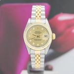 Rolex Lady-Datejust 69173 (1997) - Champagne dial 26 mm Gold/Steel case (3/8)