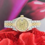 Rolex Lady-Datejust 69173 (1997) - Champagne dial 26 mm Gold/Steel case (5/8)