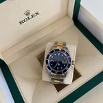 Rolex Submariner Date 16613 (1989) - Blue dial 40 mm Gold/Steel case (5/5)