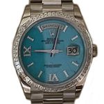 Rolex Day-Date 36 128396TBR (2025) - Turquoise wijzerplaat 36mm Platina (1/1)
