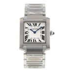 Cartier Tank Française WSTA0005 (2022) - Zilver wijzerplaat 25mm Staal (1/1)