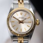 Rolex Oyster Perpetual 67193 (1989) - Silver dial 26 mm Gold/Steel case (7/8)