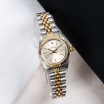 Rolex Oyster Perpetual 67193 (1989) - Silver dial 26 mm Gold/Steel case (1/8)