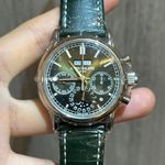 Patek Philippe Perpetual Calendar Chronograph 5204G-001 (2022) - Green dial 40 mm White Gold case (3/6)