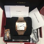 Cartier Santos WGSA0018 (2025) - Zilver wijzerplaat 40mm Roségoud (1/6)