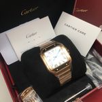 Cartier Santos WGSA0018 (2025) - Zilver wijzerplaat 40mm Roségoud (6/6)