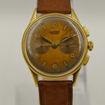 Tissot Vintage ref. 6212 chronograph cal. 27-41 Lemania CH27 vintage 40's (1940) - Bronze dial 35 mm Gold/Steel case (2/8)