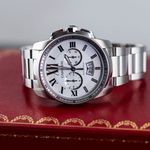 Cartier Calibre de Cartier Chronograph W7100045 (Onbekend (willekeurig serienummer)) - Zilver wijzerplaat 42mm Staal (8/8)