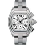 Cartier Roadster W62019X6 (2009) - Zilver wijzerplaat 43mm Staal (1/1)