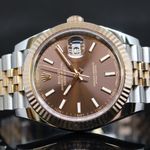 Rolex Datejust 41 126331 (2020) - Brown dial 41 mm Gold/Steel case (1/5)
