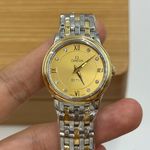 Omega De Ville Prestige 424.20.27.60.58.001 (2023) - Champagne dial 27 mm Gold/Steel case (6/8)