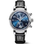 IWC Da Vinci Chronograph IW393402 (Onbekend (willekeurig serienummer)) - Blauw wijzerplaat 42mm Staal (1/1)