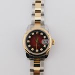 Rolex Lady-Datejust 179173 (2005) - Rood wijzerplaat 26mm Goud/Staal (2/4)