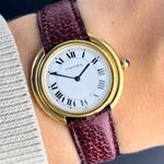 Cartier Vendome 78090 (1970) - Wit wijzerplaat 33mm Geelgoud (2/8)