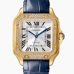 Cartier Santos WJSA0008 (2022) - Silver dial 35 mm Yellow Gold case (1/1)