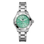 TAG Heuer Aquaracer Lady WBP1315.BA0005 (2025) - Turquoise wijzerplaat 34mm Staal (2/2)