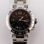 Cartier Pasha 2550 (2000) - Zwart wijzerplaat 35mm Staal (2/5)