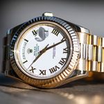 Rolex Day-Date II 218238 (2011) - White dial 41 mm Yellow Gold case (7/8)