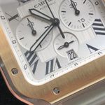 Cartier Santos W2SA0008 (2023) - Zilver wijzerplaat 45mm Goud/Staal (6/8)