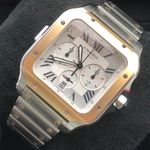 Cartier Santos W2SA0008 (2023) - Silver dial 45 mm Gold/Steel case (4/8)