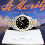 Rolex Datejust 36 16233 (1992) - Black dial 36 mm Gold/Steel case (1/8)
