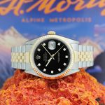 Rolex Datejust 36 16233 (1992) - Black dial 36 mm Gold/Steel case (2/8)