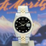 Rolex Datejust 36 16233 (1992) - Black dial 36 mm Gold/Steel case (3/8)
