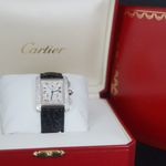 Cartier Tank Française 2367 (2000) - Zwart wijzerplaat 40mm Staal (3/6)