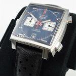 TAG Heuer Monaco Calibre 11 CAW211P.FC6356 (2024) - Blauw wijzerplaat 39mm Staal (3/8)