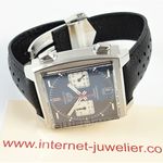 TAG Heuer Monaco Calibre 11 CAW211P.FC6356 (2024) - Blauw wijzerplaat 39mm Staal (5/8)