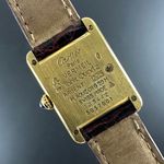 Cartier Tank 5057001 (1990) - Champagne dial 20 mm Gold/Steel case (3/8)