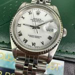 Rolex Datejust 36 16234 (1989) - Wit wijzerplaat 36mm Staal (1/1)