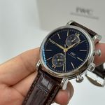 IWC Portofino Chronograph IW391404 (2023) - Zwart wijzerplaat 39mm Staal (8/8)