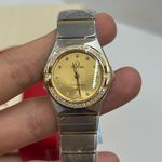 Omega Constellation Quartz 131.25.25.60.58.001 (2023) - Yellow dial 25 mm Gold/Steel case (6/8)