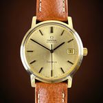 Omega Genève 166.163 (1973) - Gold dial 34 mm Yellow Gold case (1/8)