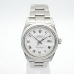 Rolex Datejust 36 16030 (1987) - Wit wijzerplaat 44mm Staal (1/8)