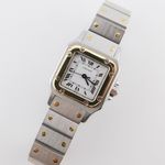 Cartier Santos 0902 (1980) - White dial 24 mm Gold/Steel case (1/6)