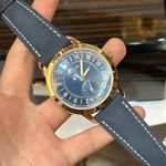 Patek Philippe Travel Time 5224R-001 (2024) - Blauw wijzerplaat 42mm Roségoud (7/8)